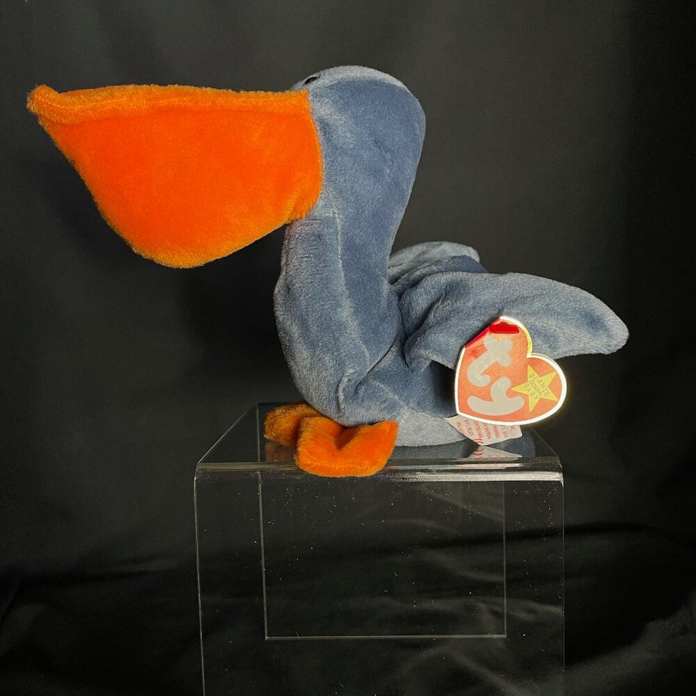 RARE TY ORIGINAL BEANIE BABY SCOOP THE PELICAN 1996 RETIRED W/ORIGINAL TAG